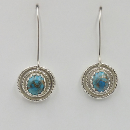 DKC-2046 Earrings, Turquoise 496 at Hunter Wolff Gallery